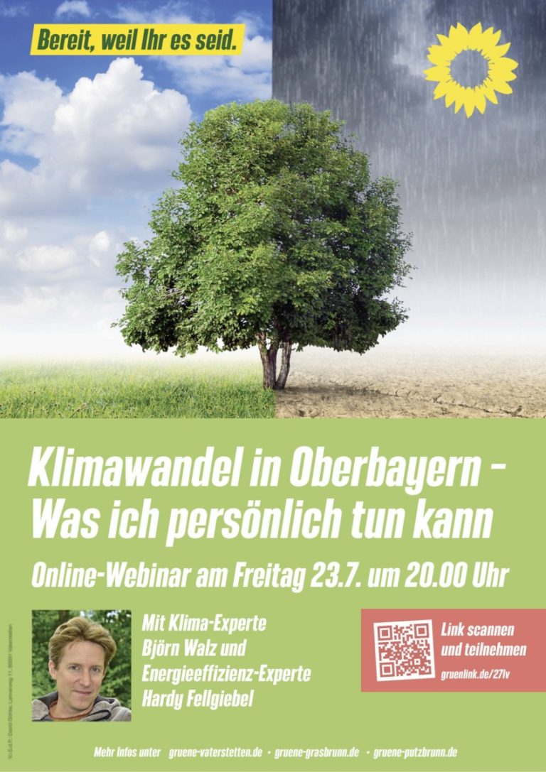 Online-Webinar Klimawandel in Oberbayern – Was ich persönlich tun kann